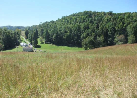 Back of the house from the top of the hill